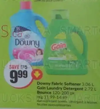FreshCo Downy Fabric Softener or Gain Laundry Detergent or Bounce offer