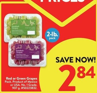 Walmart Red or Green Grapes offer