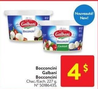 Walmart Bocconcini Galbani Bocconcini Chac./Each. 227 g. N° 50186435 offer