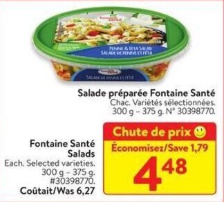 Walmart Fontaine Santé Salads offer