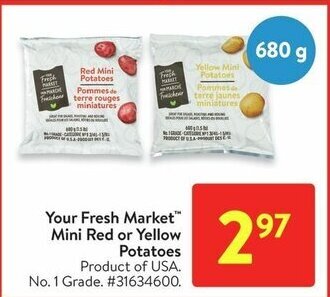 Walmart Your Fresh Market Mini Red or Yellow Potatoes offer