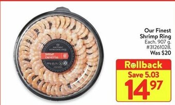 Walmart Our Finest Shrimp Ring offer