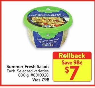 Walmart Summer Fresh Salads offer