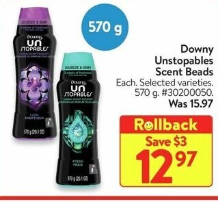 Walmart Downy Unstopables Scent Beads offer