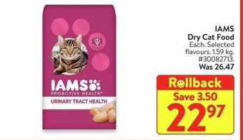 Walmart IAMS Dry Cat Food offer