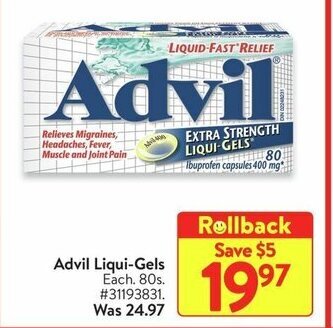 Walmart Advil Liqui-Gels offer