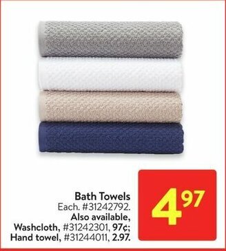Walmart Bath Towels offer