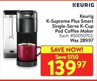 Walmart Keurig K-Supreme Plus Smart Single-Serve K-Cup Pod Coffee Maker offer