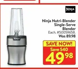 Walmart Ninja Nutri-Blender Single-Serve Blender offer