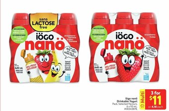 Walmart iögo nanö Drinkable Yogurt offer