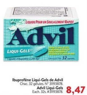 Walmart Advil Liqui-Gels Each. 32s. #31193878. offer