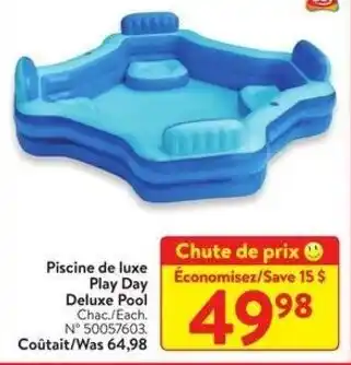 Walmart Play Day Deluxe Pool Chac./Each. N° 50057603. Coûtait/Was 64,98 offer