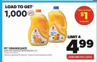 Real Canadian Superstore PC ORANGE JUICE offer