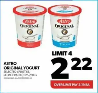 Real Canadian Superstore ASTRO ORIGINAL YOGURT offer