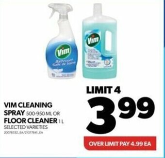 Real Canadian Superstore VIM CLEANING SPRAY OR FLOOR CLEANER offer