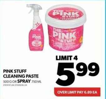 Real Canadian Superstore PINK STUFF CLEANING PASTE OR SPRAY 750 ML offer