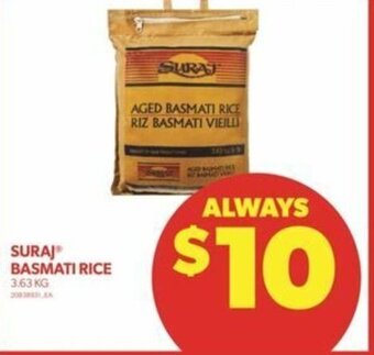 Real Canadian Superstore SURAJ BASMATI RICE 3.63 KG offer