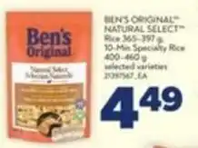 Real Canadian Superstore BEN'S ORIGINAL NATURAL SELECT Rice offer