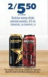 Real Canadian Superstore Rockstar energy drinks offer