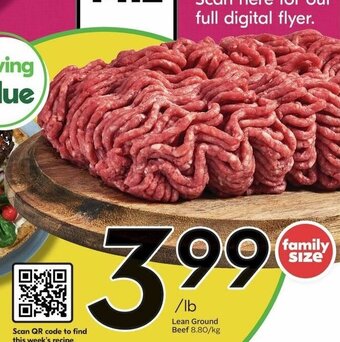 Sobeys Lean Ground Beef 8.80/kg offer