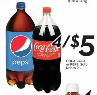 Sobeys COCA-COLA or PEPSI Soft Drinks 2 L offer