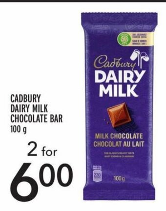 Metro CADBURY DAIRY MILK CHOCOLATE BAR 100 g offer