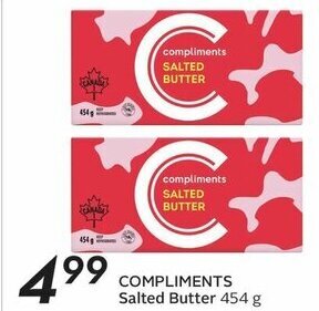Sobeys COMPLIMENTS Salted Butter 454 g offer