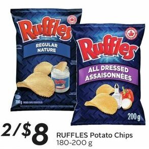 Sobeys RUFFLES Potato Chips 180-200 g offer