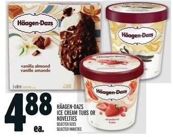 Metro HÄAGEN-DAZS ICE CREAM TUBS OR NOVELTIES offer