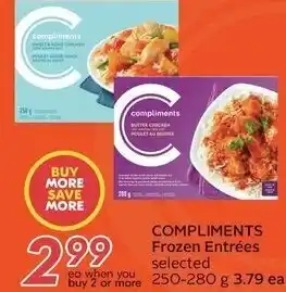 Sobeys COMPLIMENTS Frozen Entrées selected offer