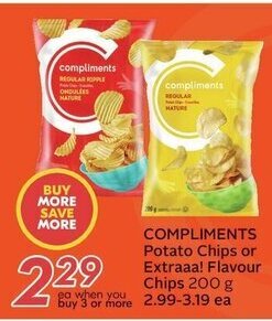 Sobeys COMPLIMENTS Potato Chips or Extraaa! Flavour Chips 200 g offer