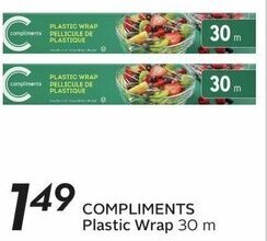 Sobeys COMPLIMENTS Plastic Wrap 30 m offer