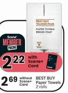 Sobeys BEST BUY Paper Towels 2 rolls offer
