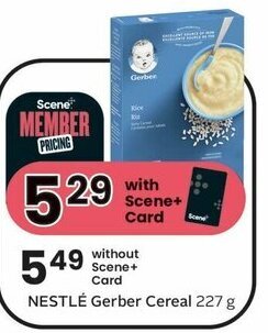 Sobeys NESTLÉ Gerber Cereal 227 g offer