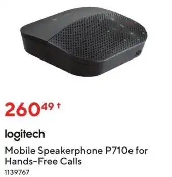 Staples logitech Mobile Speakerphone P710e for Hands-Free Calls offer
