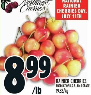 Metro RAINIER CHERRIES offer