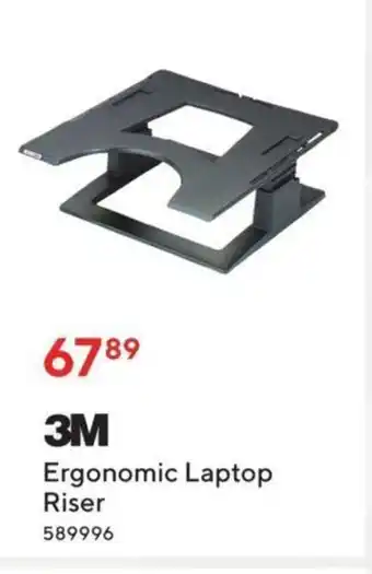 Staples 3M Ergonomic Laptop Riser 589996 offer