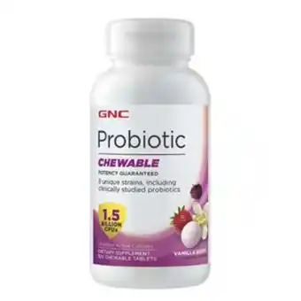 Gnc probiotic chewable 1.5 billion cfus - 100 tablets