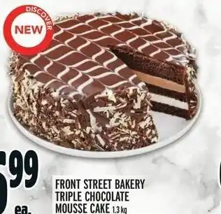 Metro FRONT STREET BAKERY TRIPLE CHOCOLATE MOUSSE CAKE 1.3 kg offer
