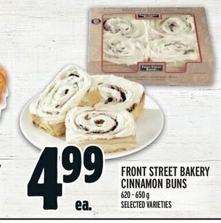 FRONT STREET BAKERY CINNAMON BUNS 620-650 g