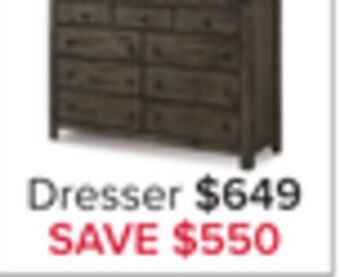 Leon's Cabin 9 drawer dresser - grey offer