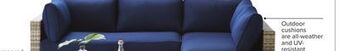 Leon's Caribe 2-piece outdoor sectional and ottoman - navy offer