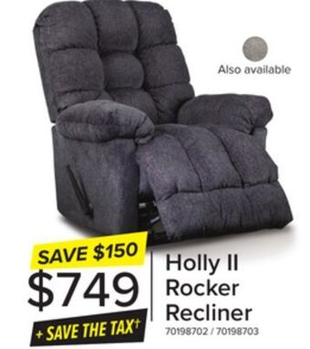 Leon's Holly ii rocker recliner - gunmetal offer