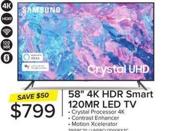 Leon's Samsung 58 cuhd 4k smart tv un58cu7000fxzc offer