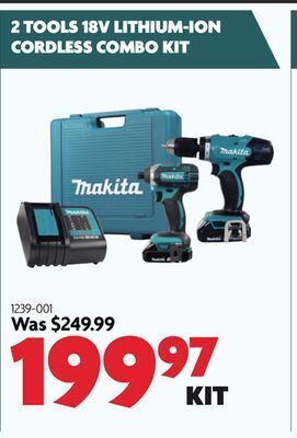 Home Hardware 2 tools 18v lithium-ion cordless combo kit offer