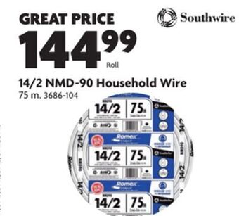 Home Hardware 14/2 nmd-90 household wire offer