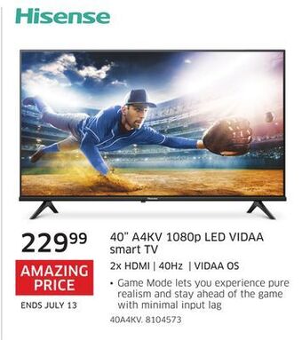 The Source Hisense 40 a4kv 1080p led vidaa smart tv offer