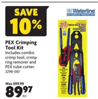 Home Hardware Pex crimping tool kit offer