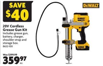 Home Hardware 20v cordless grease gun kit offer