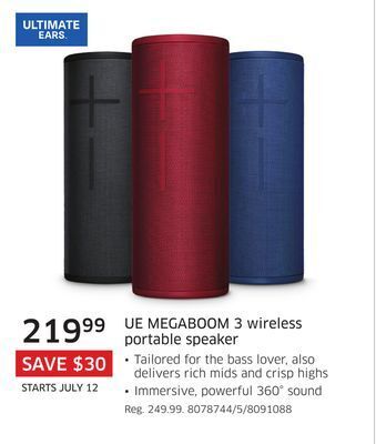 The Source Ultimate ears megaboom 3 wireless portable speaker offer